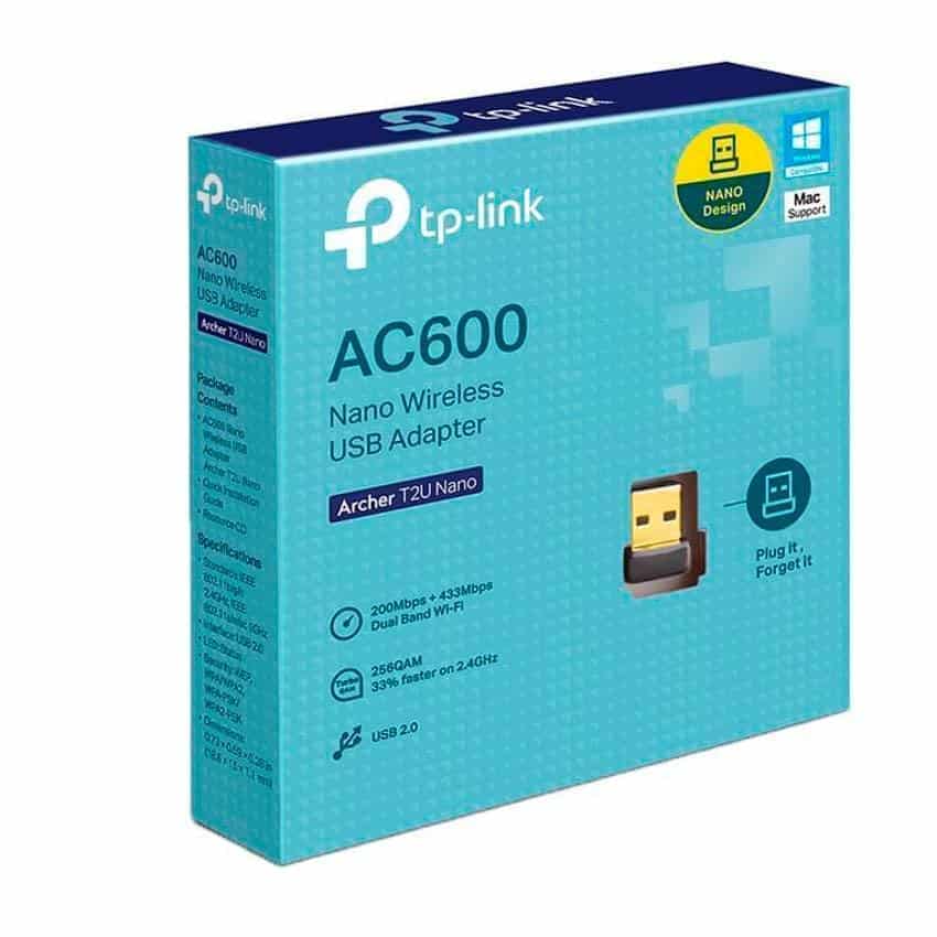 Tarjeta Wifi TPLink USB Wireless nano Archer T2u Ac600