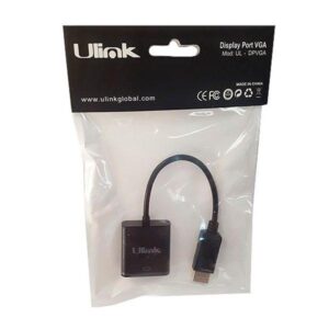 Adaptador video Display Port Macho VGA hembra negro mod UL DPVGA 03