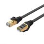Cable Patch cord Cat7 10 mts, cable flat, conector metalico, color negro Unitek C1897BK-10m