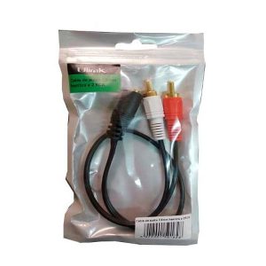 Cable audio 35mm hembra a 2 RCA 02