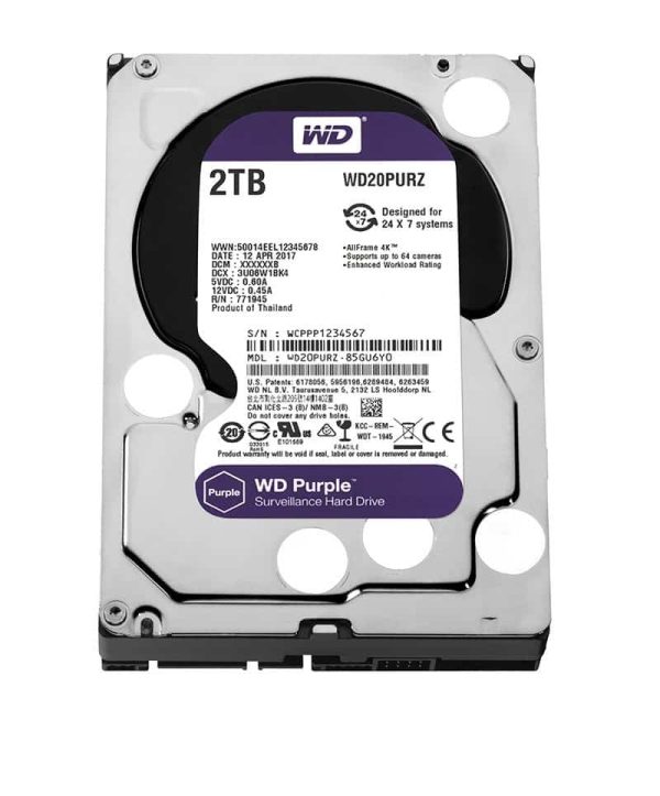 Disco Duro Videovigilancia 2TB 3.5 WD Purple