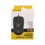 Mouse Óptico T-Wolf V13 Ergonómico con Cable USB, 1200 DPI, Negro para Oficina y Gaming
