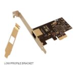 Tarjeta PCI express 10 100 1000 Mbps bracket low profile adicional UT 2PCIELAN 02
