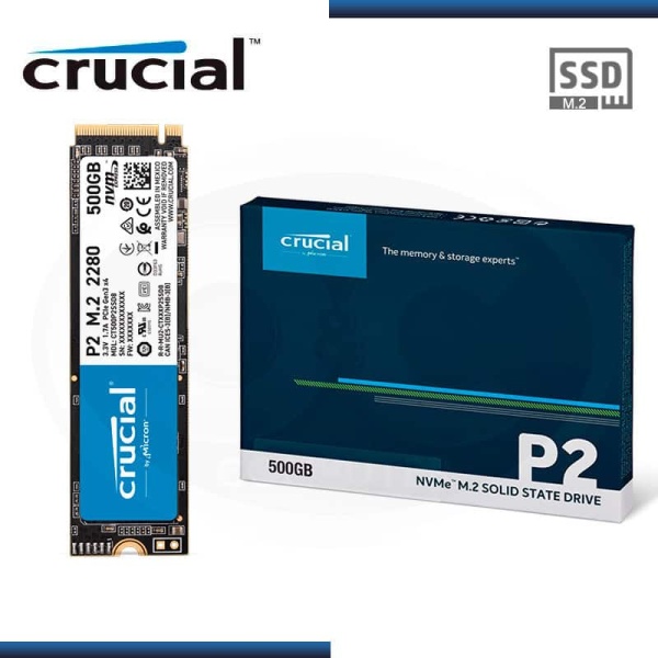 ssd 500gb crucial p2 m2 2280 nvme pnct500p2ssd8