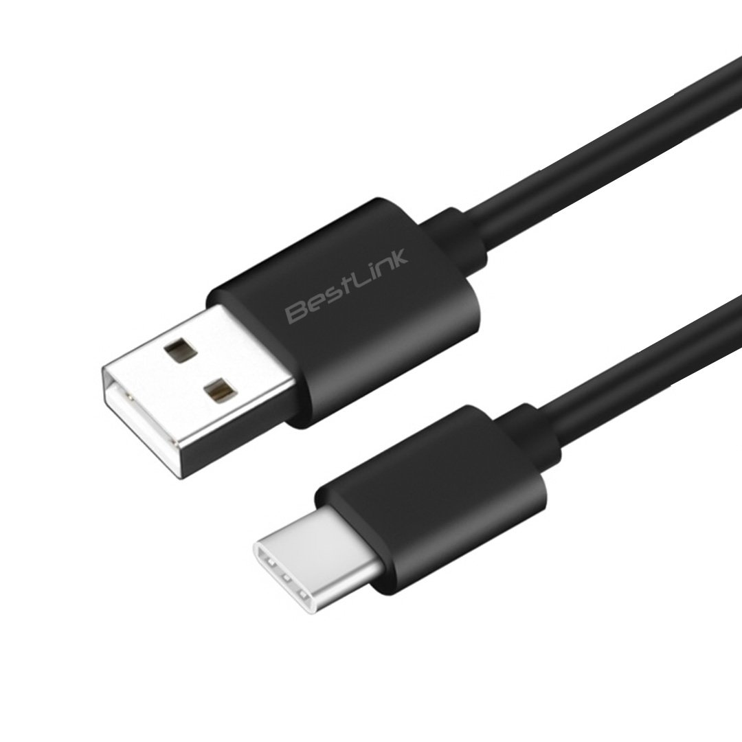 Cable USB-C a USB-A Blink BL-CH0600B de Carga Rápida 2.4A y Sincronización, 2 Metros, Negro