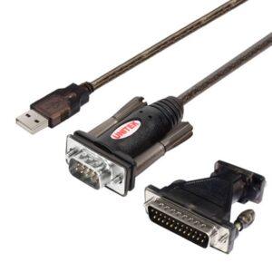 Adaptador USB serial DB9 DB25 Chipset Prolific mod Y 105A 01