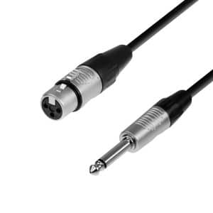 Cable de audio XLR hembra a Jack mono de 10 m / UL-MIC-LJ6010