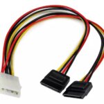 Cable Adaptador de Poder Molex 4-Pines a 2x SATA 15-Pines