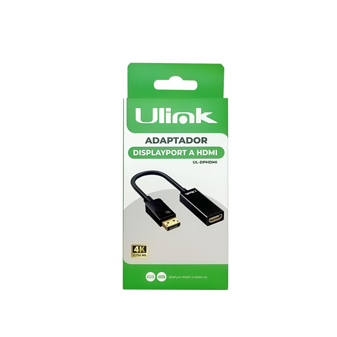 Adaptador DisplayPort a HDMI Ulink UL-DPHDMI | Full HD 1080p @ 60Hz | Unidireccional Adaptador DisplayPort a HDMI Ulink UL-DPHDMI