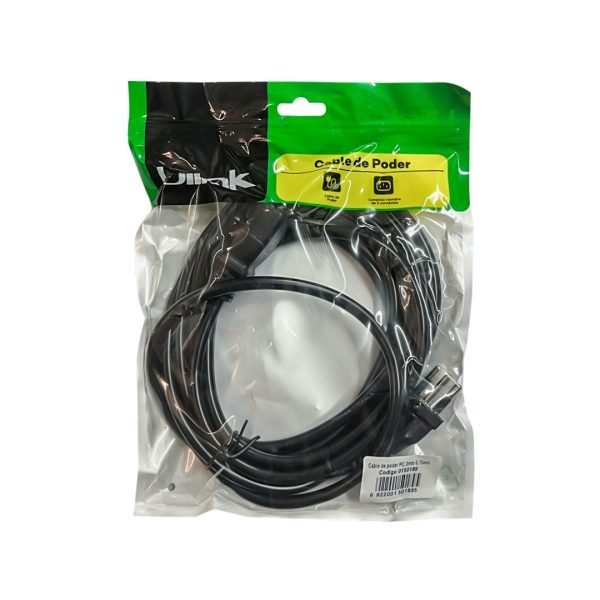 Cable de Poder para PC y Monitor | Ulink | 3 Metros | 18 AWG Cable de Poder para PC y Monitor