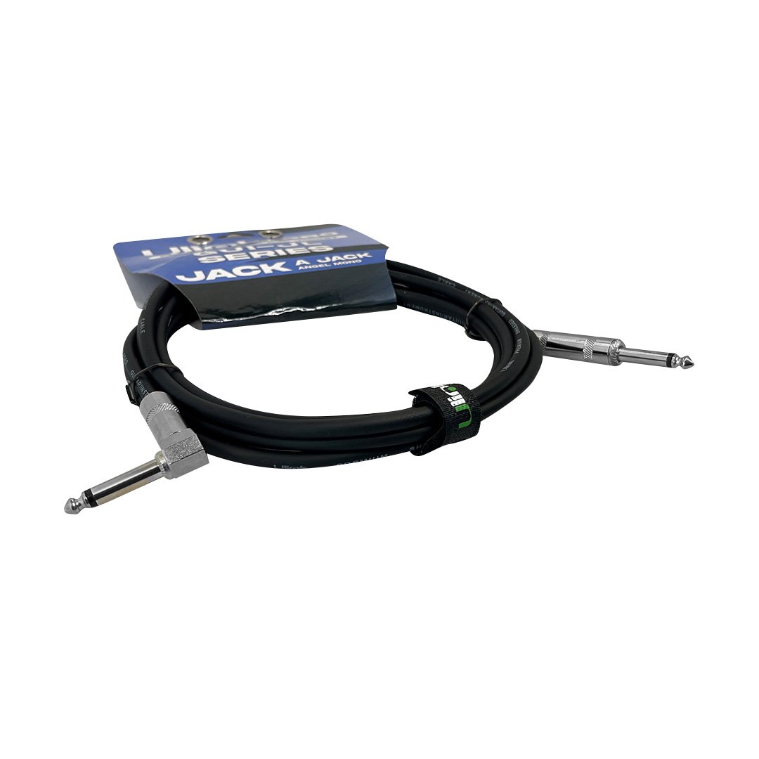 Cable de Audio Jack 6.3mm Macho a Jack 6.3mm Macho en L | 6 Metros | UL-GUI-JL406 Cable de Audio Jack 6.3mm Macho a Jack 6.3mm Macho en L