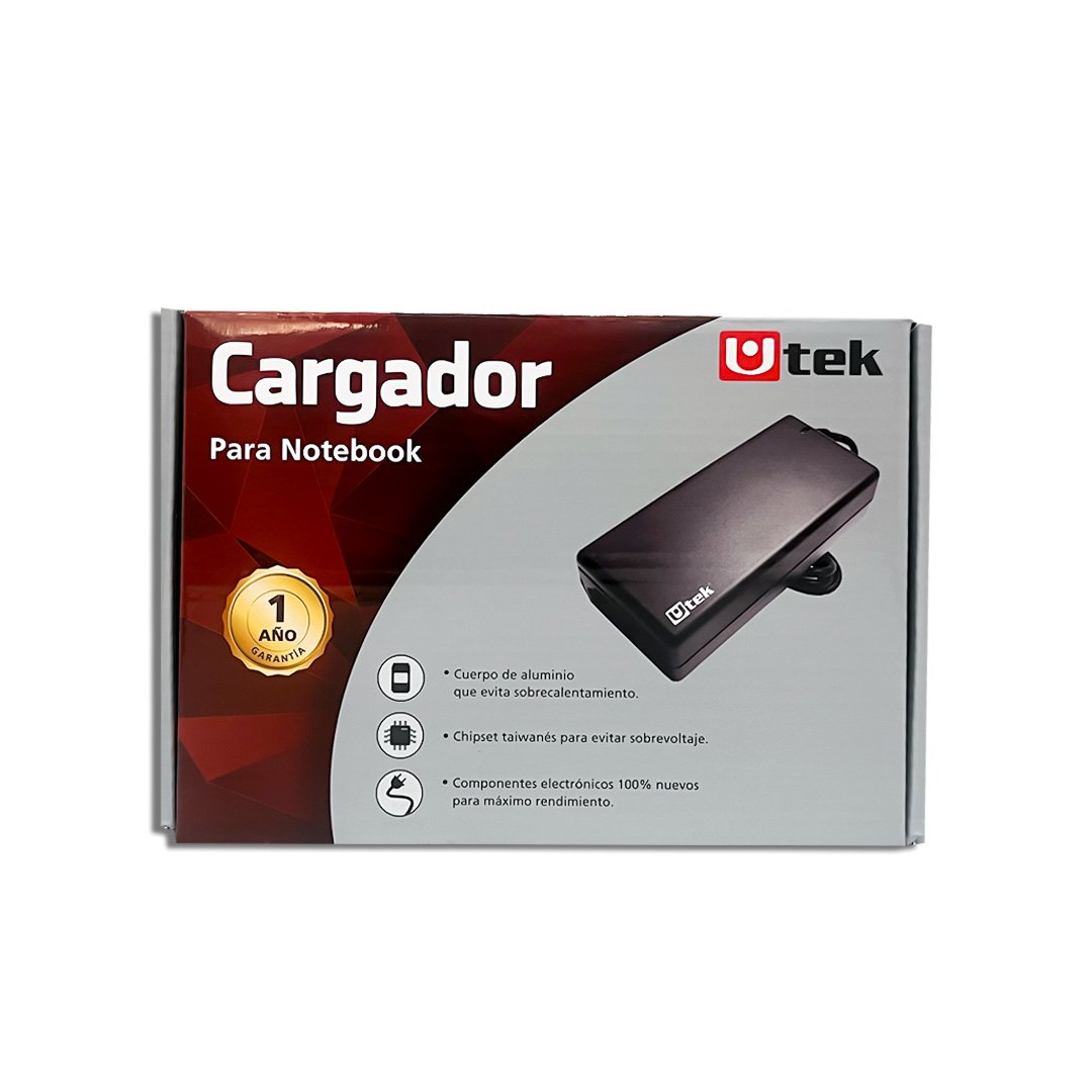 Cargador Notebook UTEK 195V 462A (90090W) Pin 4.5x3mm - Original Cargador Notebook UTEK 195V 462A (90090W) Pin 4.5x3mm - Original