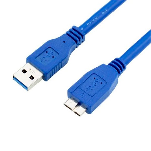 Cable USB 3.0 Macho a Micro USB 3.0 | 1.8 Metros | Azul Cable USB 3.0 Macho a Micro USB 3.0