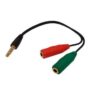 Cable de Audio 3.5 mm Macho a Micrófono y Audífono 0.1m