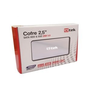 Cofre Externo Utek UT-HDD030SV | USB 3.0 | Para Discos SATA 2.5" SSD/HDD | Hasta 3TB | Plata Cofre Externo Utek UT-HDD030SV