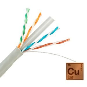 Bobina de Cable de Red Cat6 UTP 305 Metros Gris