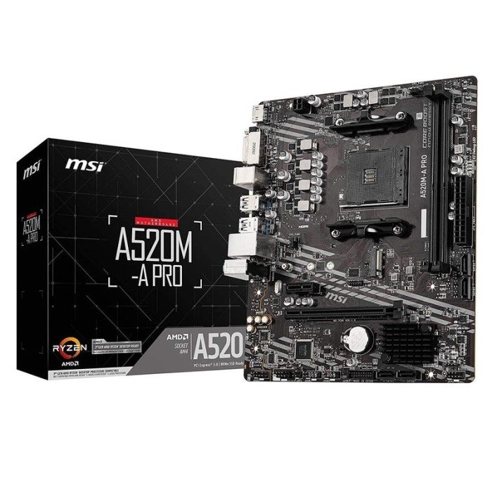 Placa Madre MSI A520M-A Pro | Micro ATX | Socket AM4 | Chipset AMD A520