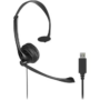 Audífono con Micrófono Kensington USB-A Negro