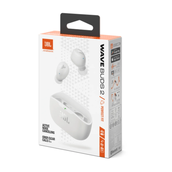 Audífonos Bluetooth JBL Wave Buds 2 | True Wireless | Blanco