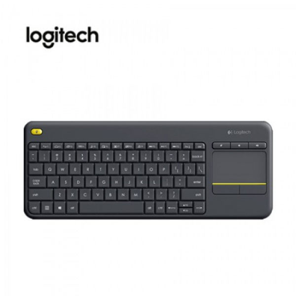 Miniteclado Inalámbrico con Touchpad Logitech K400 Plus | Teclado QWERTY Español | Receptor USB Unifying | Compatible con Smart TV Miniteclado Inalámbrico con Touchpad Logitech K400 Plus