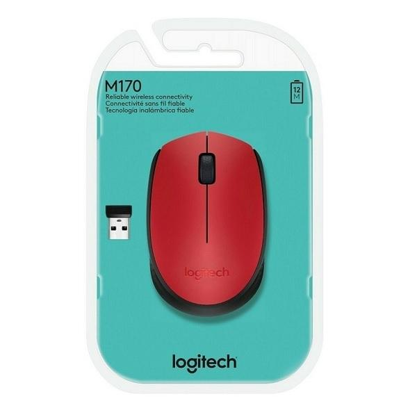 Mouse Inalámbrico Logitech M170 | Rojo | P/N 910-004941