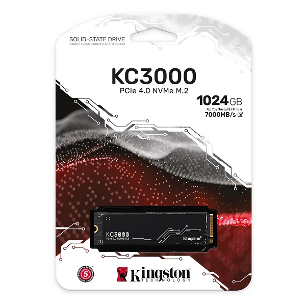 Disco SSD Kingston KC3000 1TB | M.2 2280 NVMe PCIe Gen 4.0 | SKC3000S/1024G Disco SSD Kingston KC3000 1TB