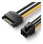 Cable Adaptador, SATA 15 Pin a PCI-E 6 20cm