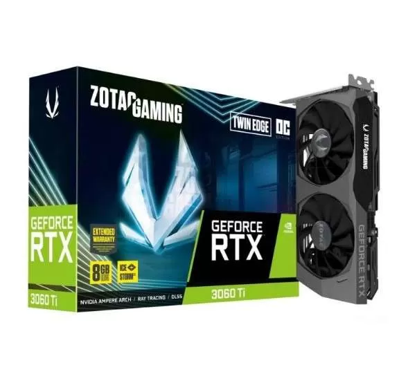 Tarjeta de Video ZOTAC GeForce RTX 3060 Ti TWIN EDGE OC LHR 8GB GDDR6 Tarjeta de Video ZOTAC GeForce RTX 3060 Ti TWIN EDGE OC LHR 8GB GDDR6
