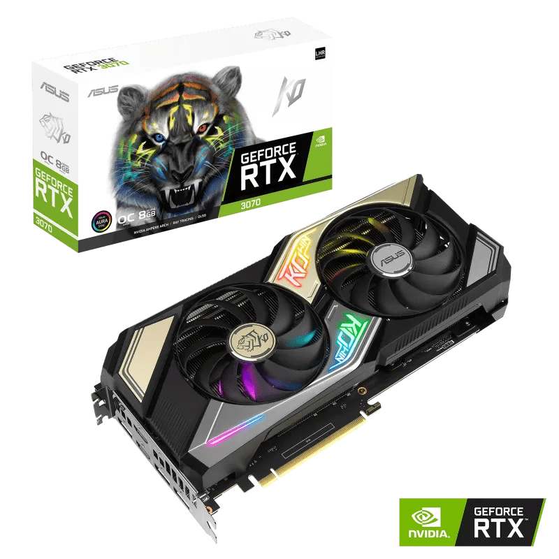 Tarjeta de Video ASUS KO RTX 3070 8GB DDR6 V2 OC Tarjeta de Video ASUS KO RTX 3070 8GB DDR6 V2 OC