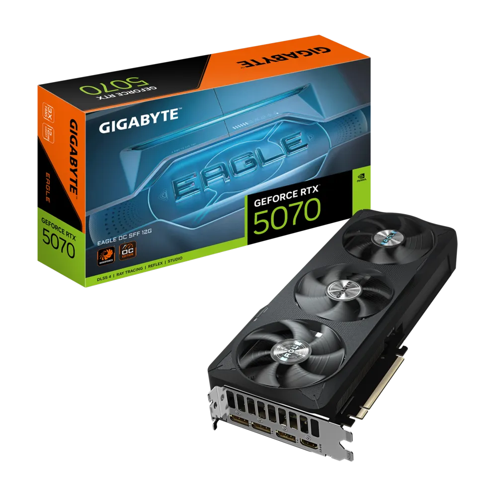 Tarjeta de Video Gigabyte RTX 5070 Eagle OC SFF 12GB DDR7 Tarjeta de Video Gigabyte RTX 5070 Eagle OC SFF 12GB DDR7