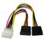 Cable Splitter SATA de 1 Molex a 2 SATA