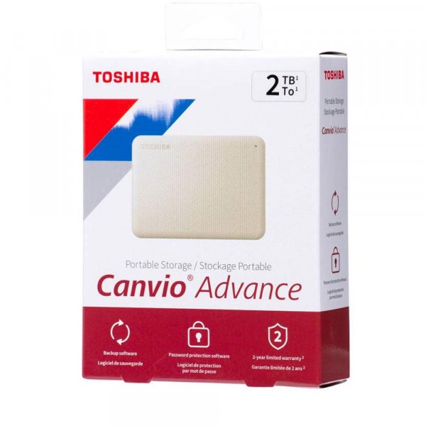 Almacenamiento Disco Duro Externo Toshiba Canvio Advance V10 | 2TB | USB 3.0 | Color Blanco