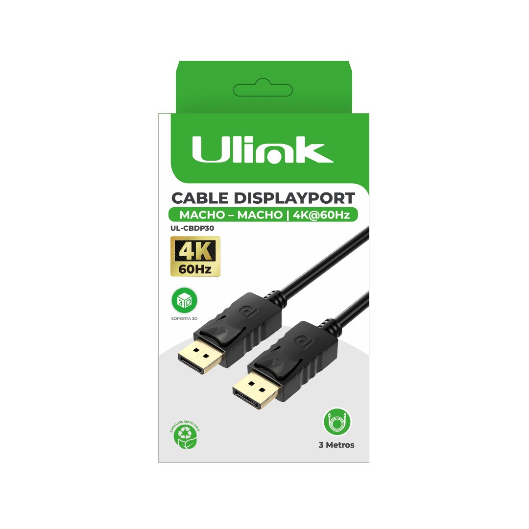 Cable DisplayPort UTEK 3m Cable DisplayPort UTEK 3m