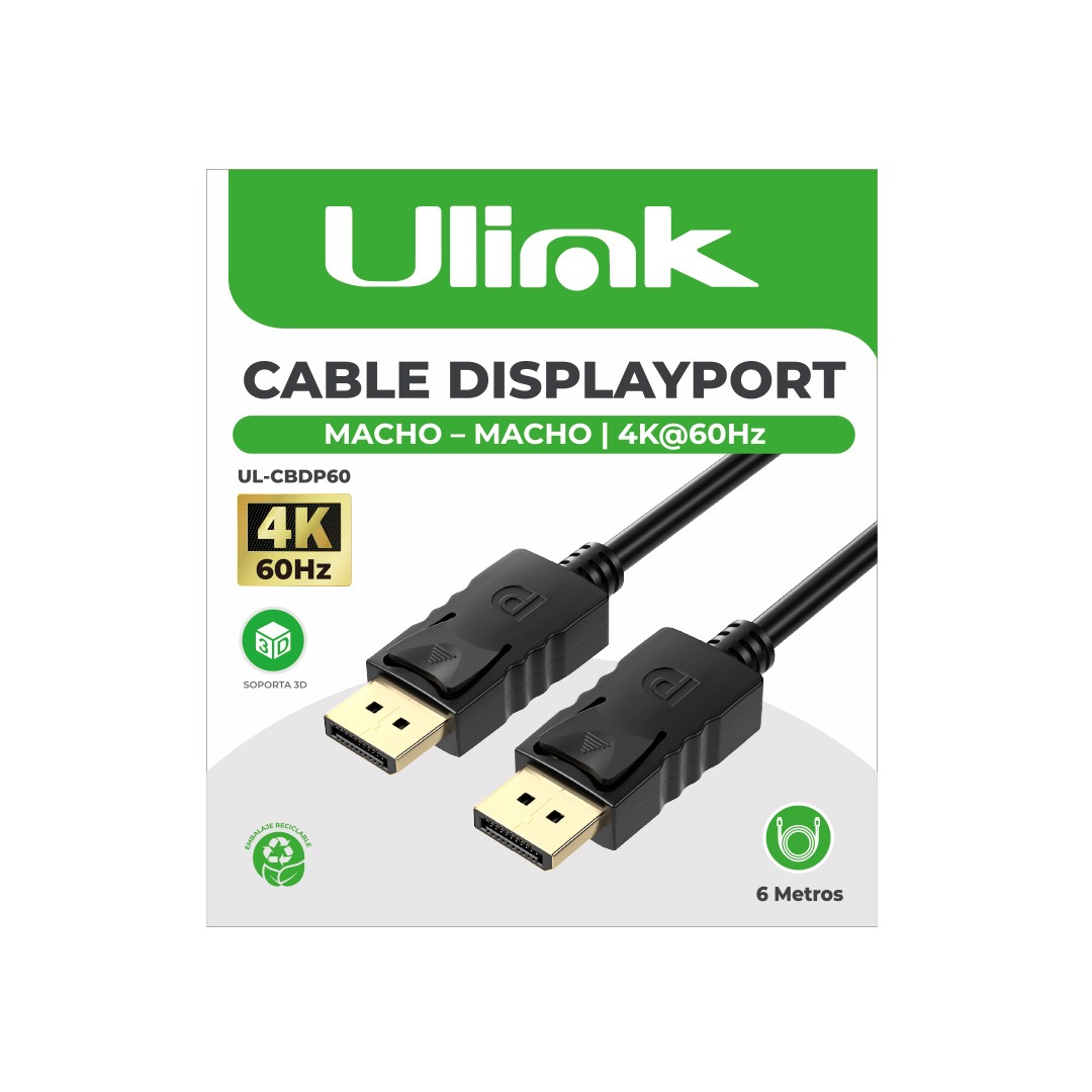 Cable DisplayPort ULINK UL-CBDP60 6m Cable DisplayPort ULINK UL-CBDP60 6m